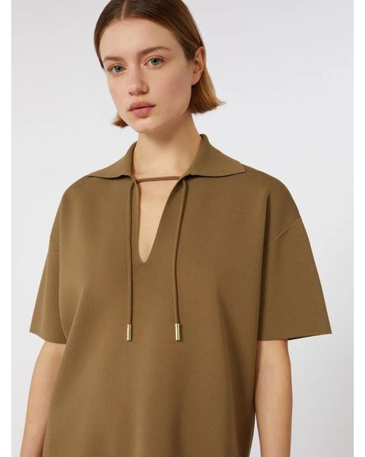 Max Mara Natural Blouse With Short Sleeves