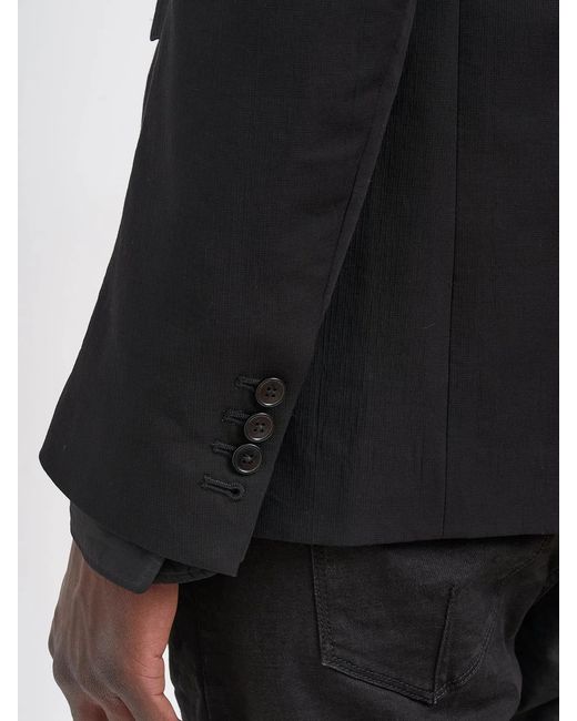 Poeme Bohemien Black Cotton And Silk Jacket for men