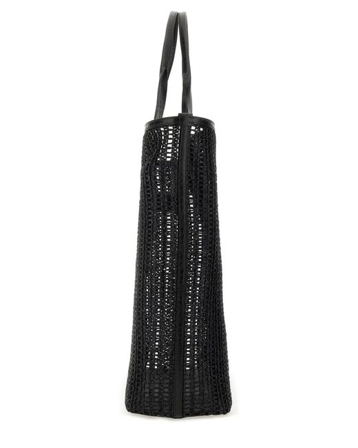 Dolce & Gabbana Black Dolce & Gabbana Woven Mesh Shopping Bag for men