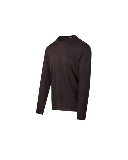 Altea Brown Long Sleeve T-Shirt for men