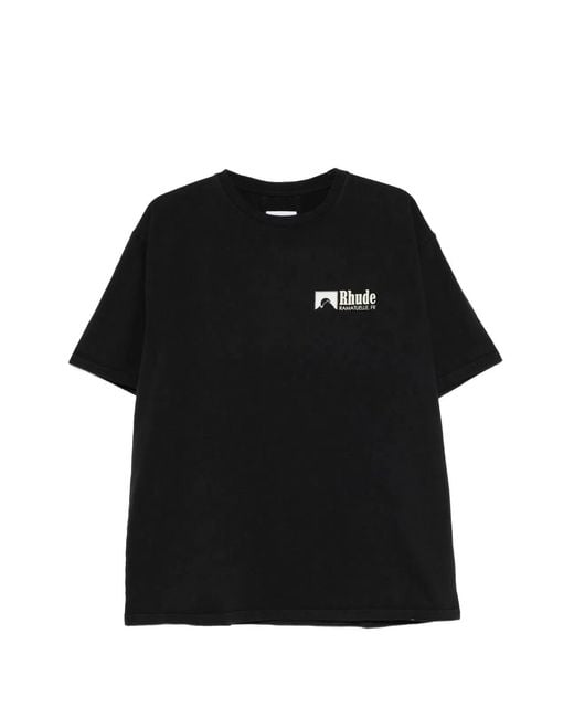 Rhude Black Ramatuelle Racing Tee for men