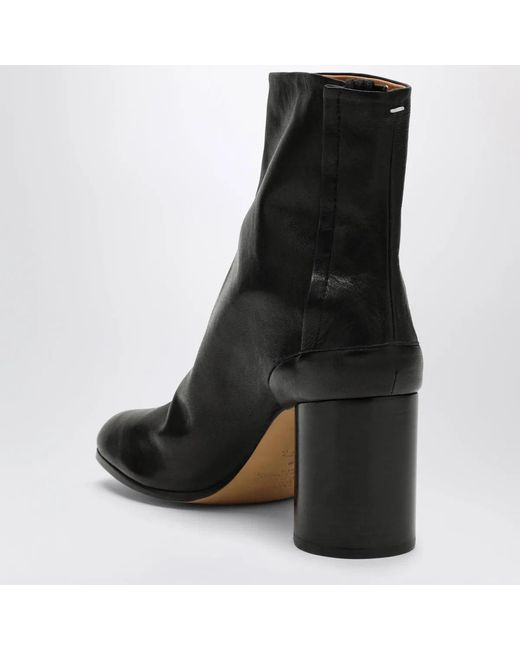 Maison Margiela Black Leather Tabi Ankle Boots