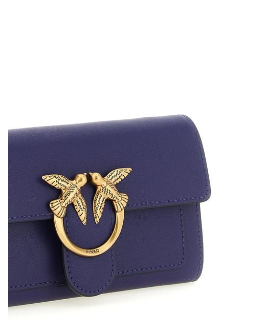 Pinko Blue 'Love Simply' Wallet On Chain