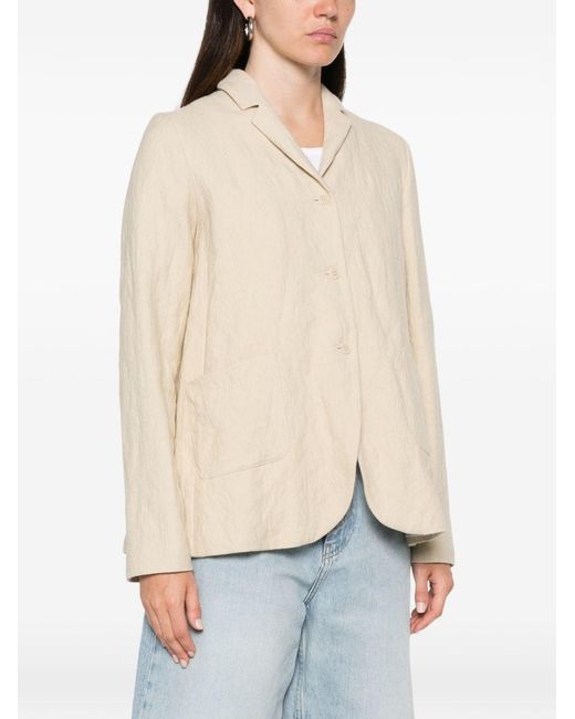 Apuntob Natural Wool And Cotton Blend Jacket