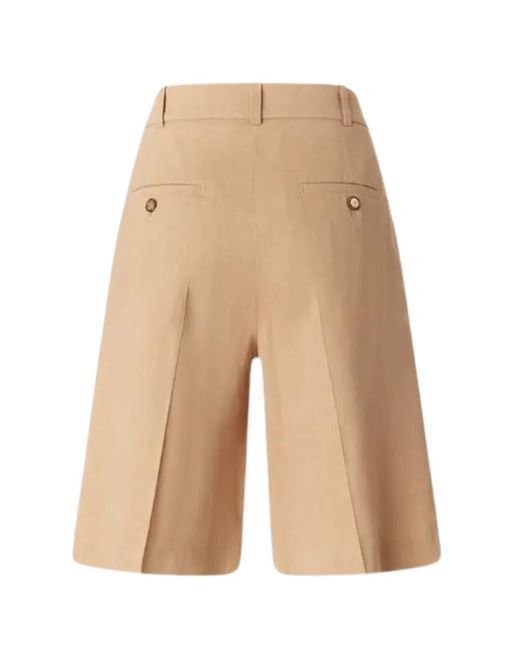 Pinko Natural Chantilly Pleated Wide Shorts