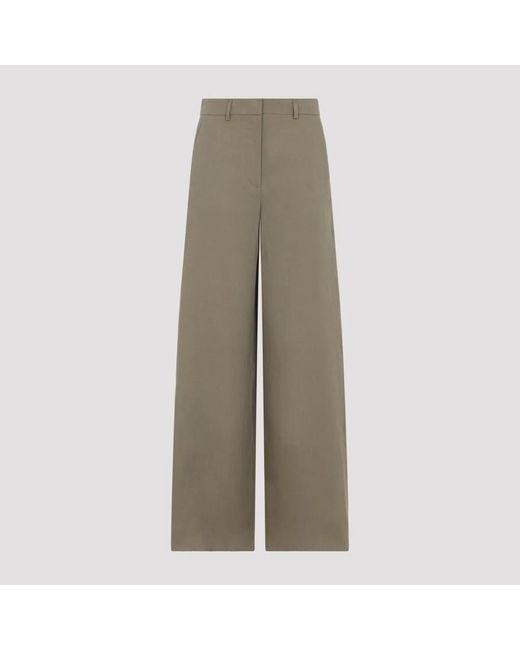 Giorgio Armani Gray Smoky Quartz Linen Trousers