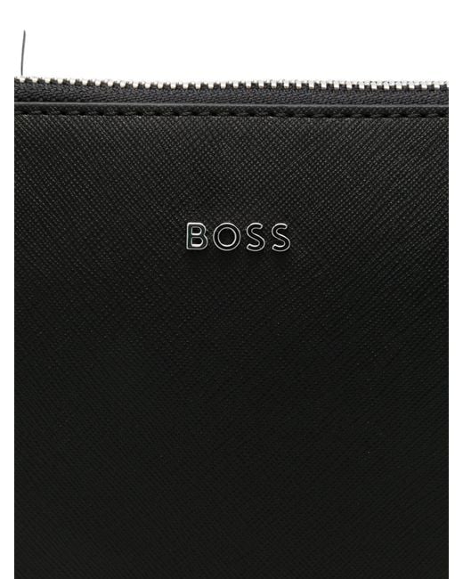 Boss Black Polyester Crossbody Bag for men