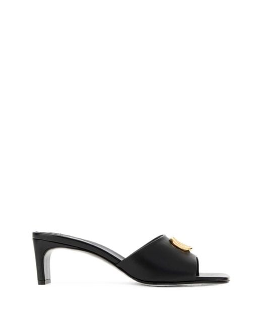 Gucci Black Gg Marmont Leather Mules
