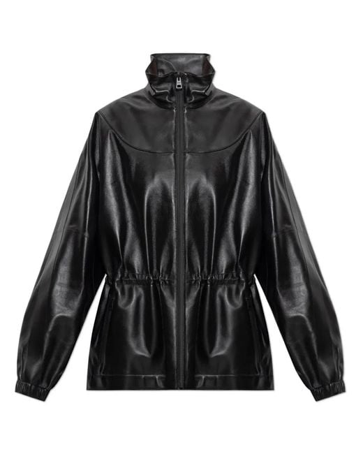 Givenchy Black Leather Tracksuit Jacket