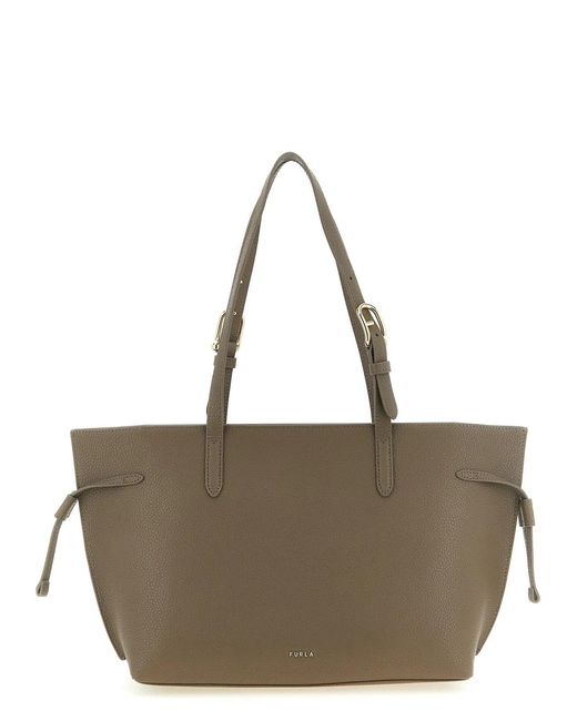 Furla Gray Ava M' Shopping Bag
