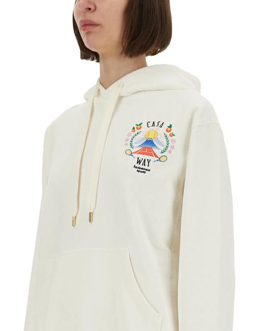 Casablanca White "Casaway Mountain" Sweatshirt