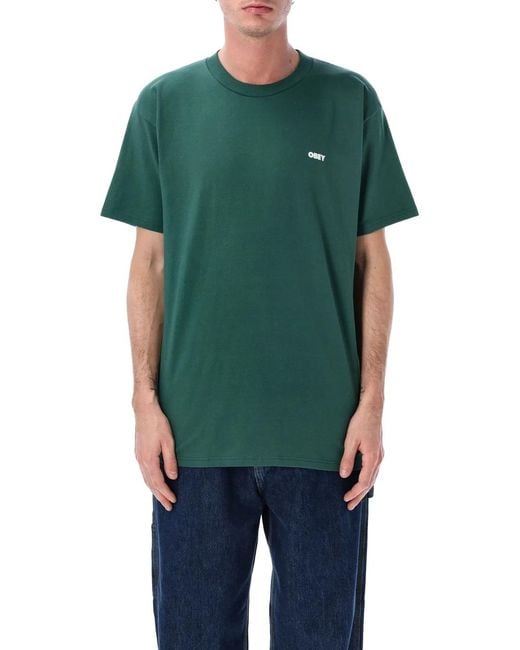 Obey Green Bloom Graphic T-Shirt for men