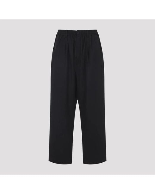 Y-3 Black Ref Wool Tp Pants for men