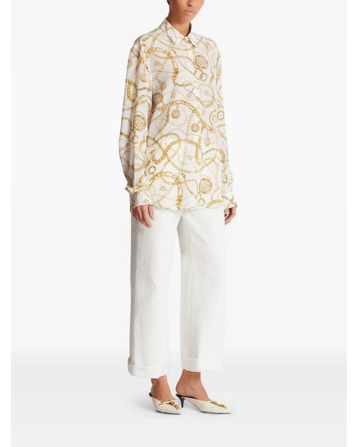Balmain Natural Pure Silk Shirt