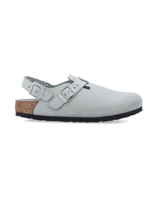 Birkenstock White Tokio Nubuk