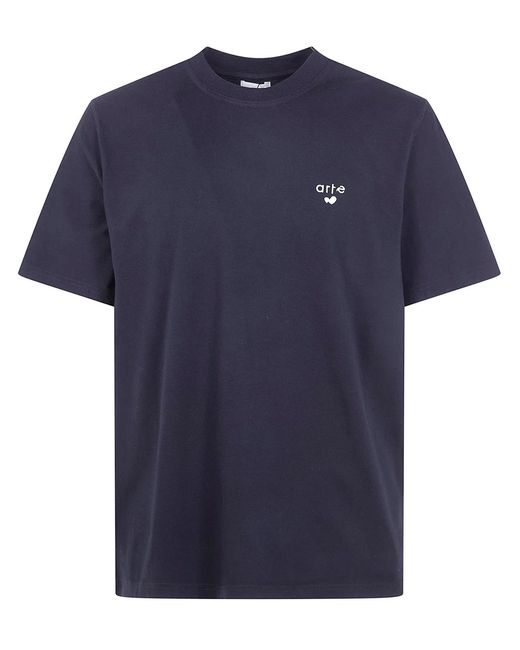 Arte' Black "Heart" Logo T-Shirt for men