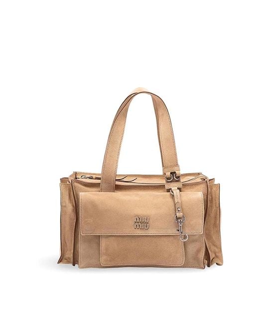 Miu Miu Natural 'Utilitaire' Shopping Bag
