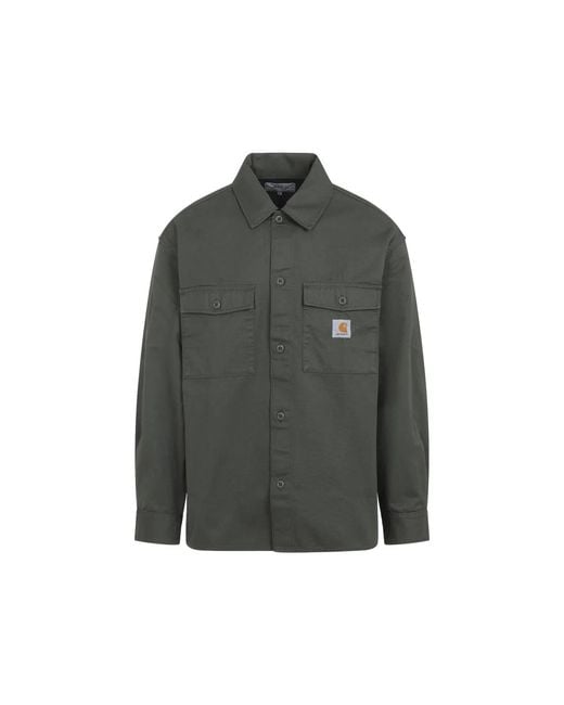 Carhartt Gray Kelly Shirt Cotton Jacket for men