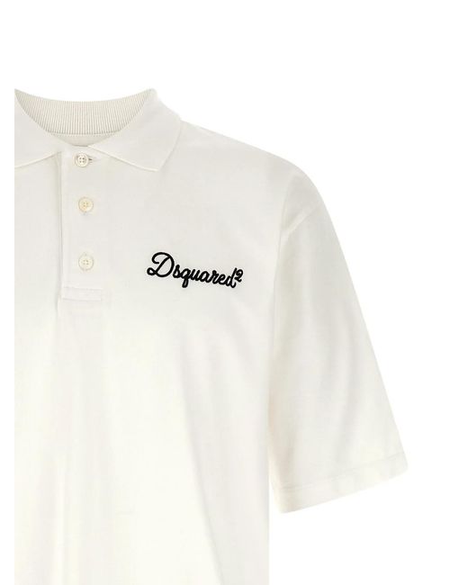 DSquared² White Signature' Polo Shirt for men