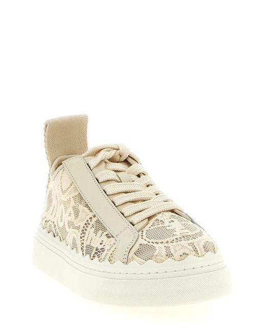 Chloé Natural 'Lauren' Low-Top Sneakers