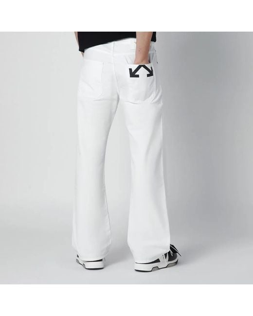 Off-White c/o Virgil Abloh White Trousers With Logo for men