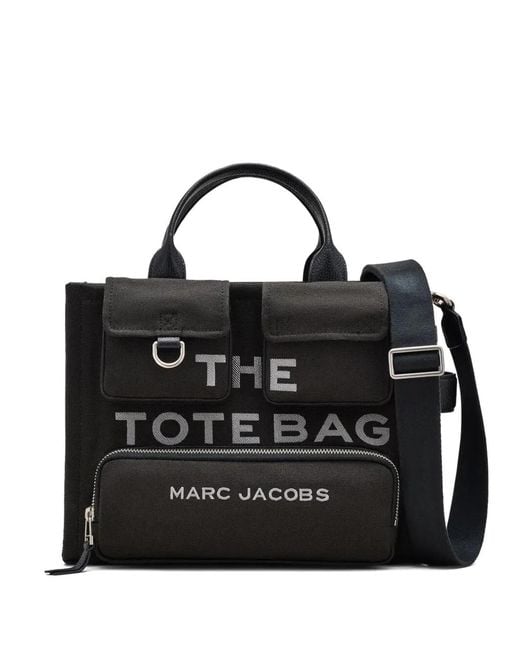 Marc Jacobs Black "The Tote Bag" Cargo Canvas Tote Bag