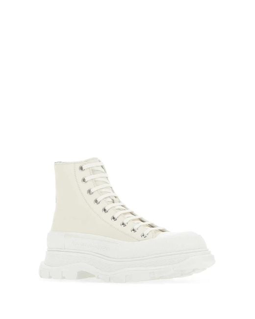 McQueen White Stivali for men