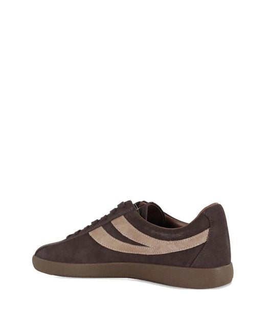 Superga Brown Leather Sneakers for men
