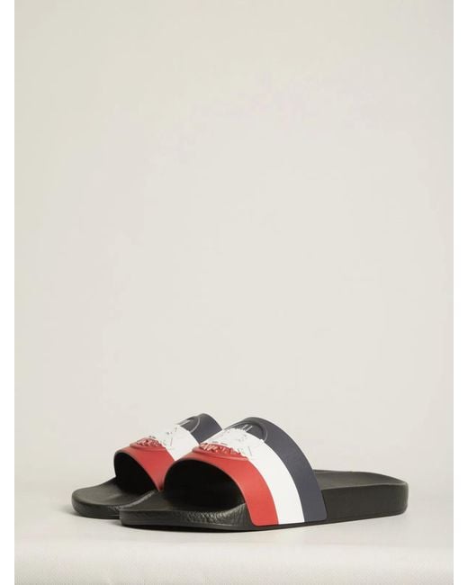 Moncler Multicolor Basile Slippers With Stripes for men