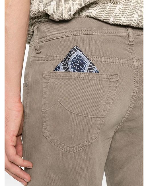 Jacob Cohen Gray Pant 5 Pkt Slim Fit Bard for men