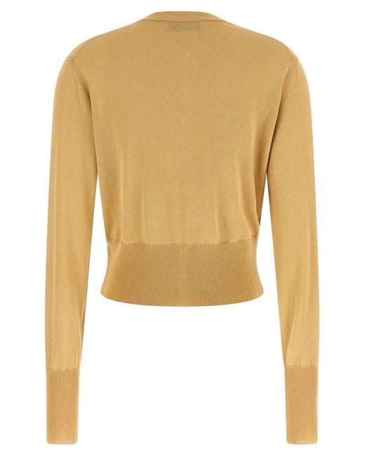 Vivienne Westwood Yellow 'Bea Cropped' Cardigan