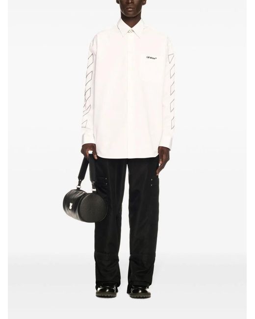 Off-White c/o Virgil Abloh Natural Pure Cotton Elegant Shirt for men