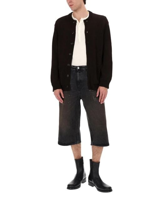 Our Legacy Black Capri Cut Shorts for men