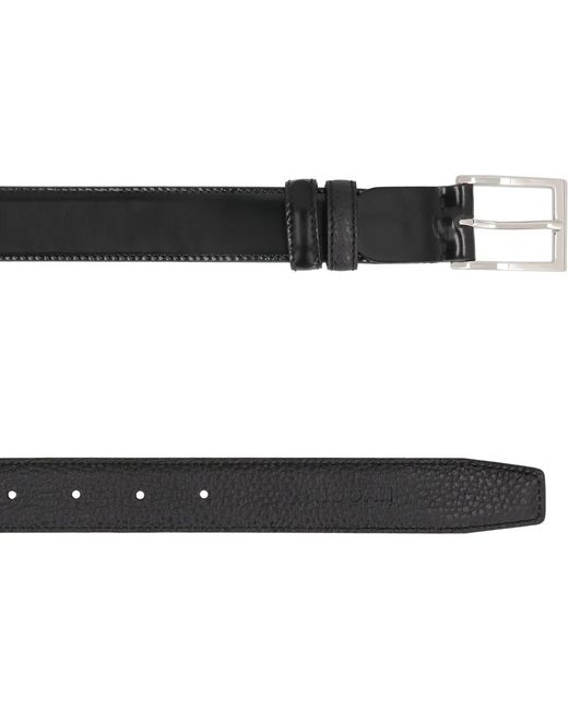 Hogan Black Reversible Leather Belt for men