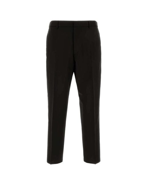 Jil Sander Black Dark Wool Pant for men