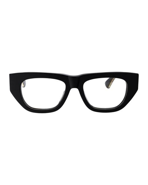 Bottega Veneta Black Crystal Transparent Acetate Glasses