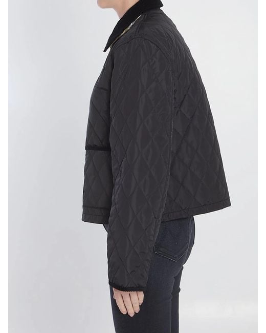 Burberry Black Cropped Quilted Jacket