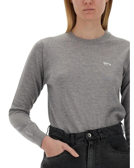 Maison Kitsuné Gray Maison Kitsuné "Baby Fox" Jersey