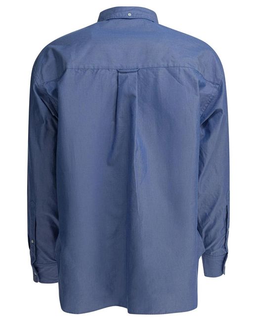 Beams Plus Blue Cotton Shirt for men