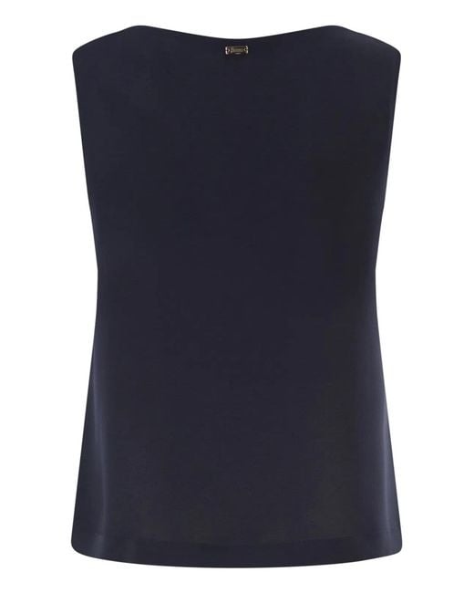 Herno Blue V-Neck Top