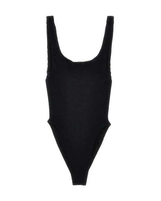 Hunza G Black 'Square Neck' One-Piece Swimsuit