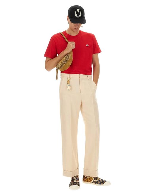 Valentino Red Cotton T-Shirts for men