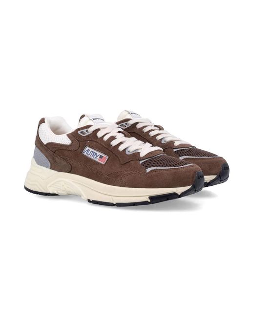 Autry Brown Hyperway Suede Sneakers for men
