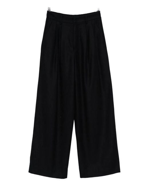 Susanne Bommer Black Silk Blend Trousers