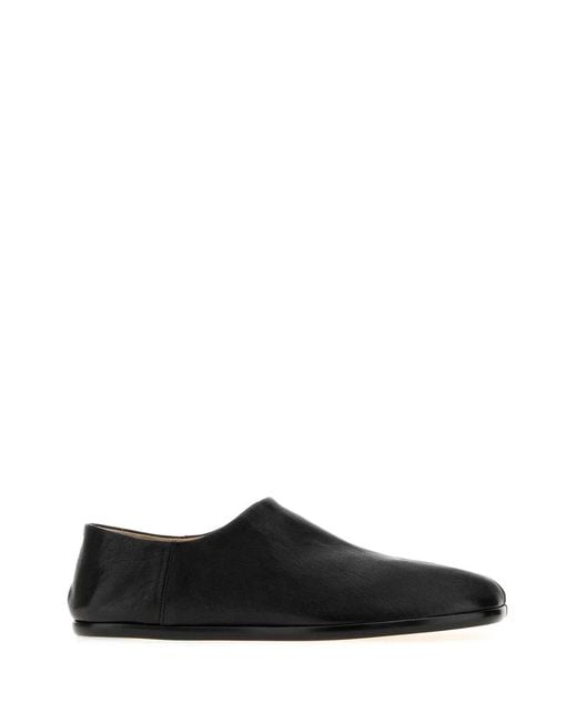 Maison Margiela Black Solid Loafers for men