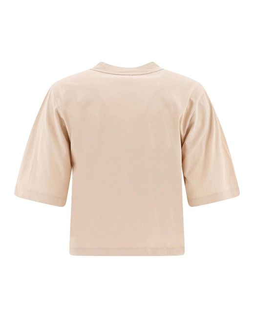 Pinko Natural Cotton Logo T Shirt