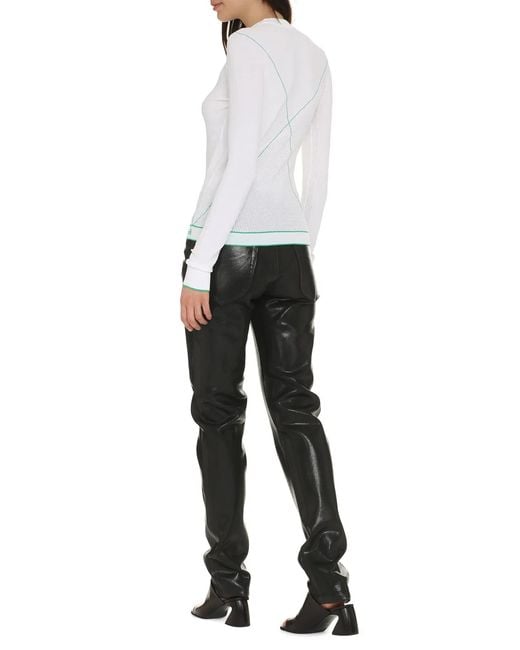 Bottega Veneta White Viscose Blend Sweater