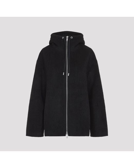 Studio Nicholson Black Etna Zip Through Hooded Jacket
