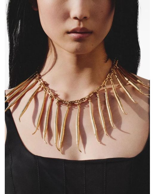 Jacquemus Metallic Collier Pendant Beans