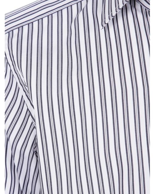 Tom Ford Blue Alternate Stripe Slim Fit Shirt for men